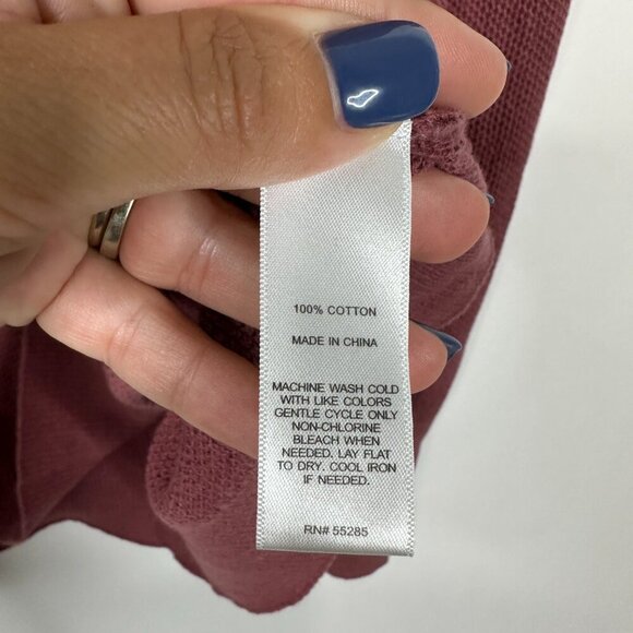 2/$30 Express Lace up Knit Tunic Tank Top Medium Plum #A0202 TRB2 - Picture 6 of 7